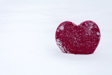 Heart in snow