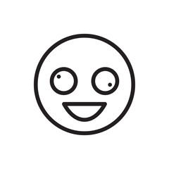 crazy emoticon icon illustration