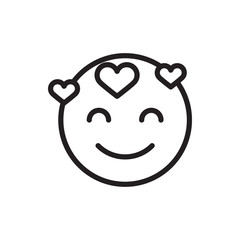 emoticon in love icon illustration