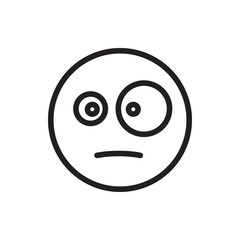 surprised emoticon icon illustration
