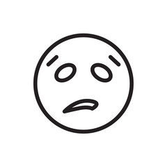 Fototapeta premium sweating emoticon icon illustration