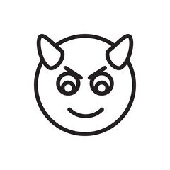 devil emoticon icon illustration