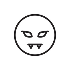 devil emoticon icon illustration