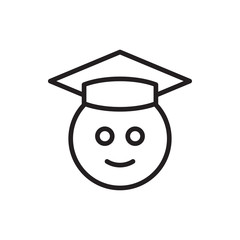 graduate emoji icon illustration