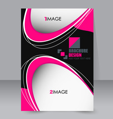 Fototapeta premium Abstract flyer design background. Brochure template. To be used for magazine cover business mockup education presentation report. 