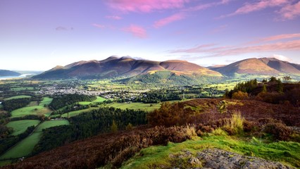 Pink morning skies over Keswick