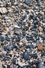 Sea abstract background with round peeble stones