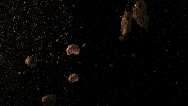 Falling Debris In Slow Motion
