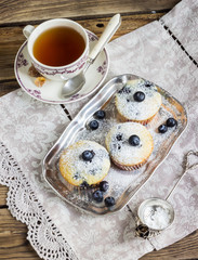 homemade muffins with blueberries