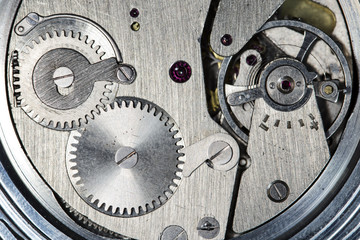  clockwork vintage mechanical watch, high resolution and detail