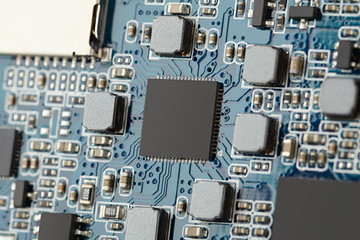 electronic circuit board close-up