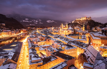 Salzburg Winter Sunset