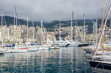 The Principality of Monaco - July, 2016: Monte Carlo harbour cit