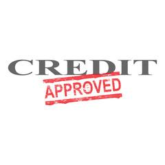 Credit Approved Word Stamp