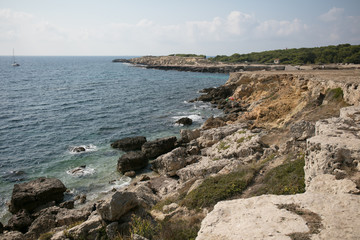 Obraz premium paysage de calanques de Martigues, côte d' Azur, France