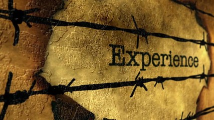 Experience tag against barbwire