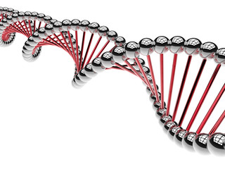 Detailed red DNA Strand links