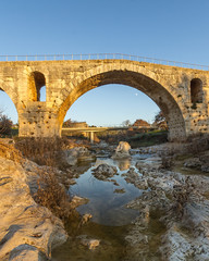 Fototapeta na wymiar Roman bridge (Pont Julien) 3