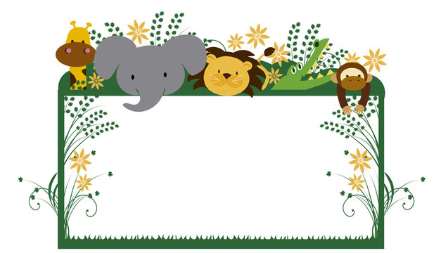 jungle animals vector cartoon 5 Stock Illustration | Adobe Stock