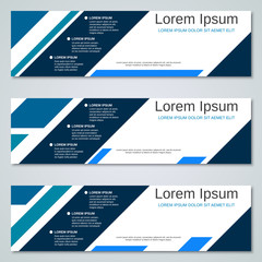 Abstract geometric web banners vector templates