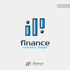 stairs finance logo. modern eye catching logo with blue color