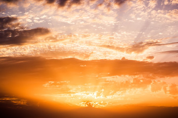 Beautiful sunset and clouds