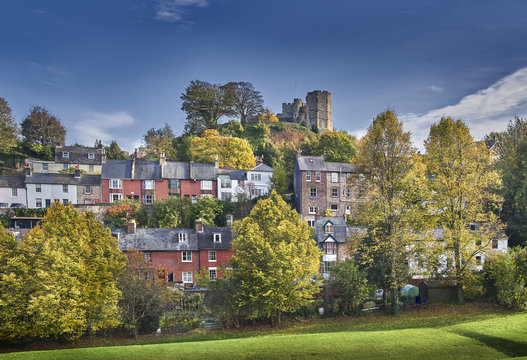 Lewes Castle in autumn