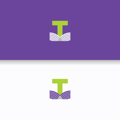 Letter T logo, brand, book, concept, corporate, business, education, school, elegant, industrial, print,