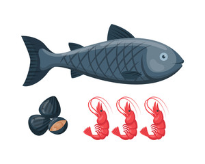 Vector illustration for artwork codfish.