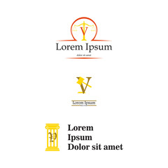 Letter V law and attorney logo, elegant law and attorney firm vector logo design. Corporate, brand, identity