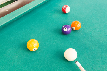 Ball is snookered or trapped during snooker billards game