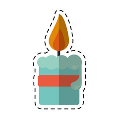 cartoon easter candle ribbon decoration vector illustration eps 10