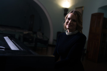 Portrait of Woman Playing Piano