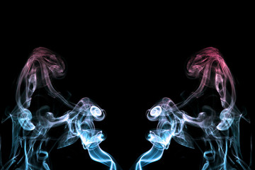 Fototapeta premium Smoke background / Smoke is a collection of airborne solid and liquid particulates and gases emitted when a material undergoes combustion