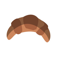 croissant bread icon over white background. colorful design. vector illustration