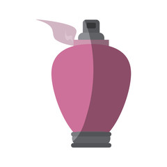 woman fragance bottle icon over white background. colorful design. vector illustration