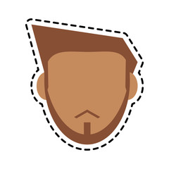 man face cartoon icon over white background. colorful design. vector illustration