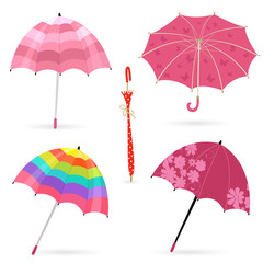 collection of nice umbrellas for your design