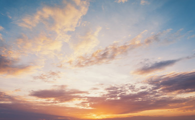 Obraz na płótnie Canvas Sunset sky background