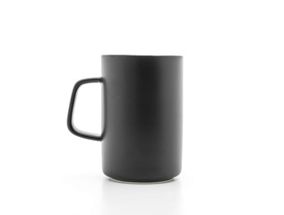 black ceramic mug