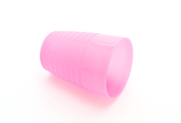 pink plastic glass