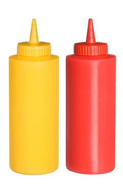 Ketchup And Mustard Squeeze Bottles