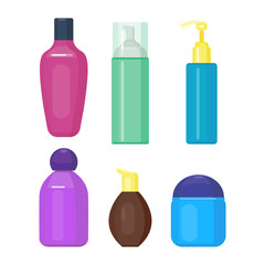 Set of cosmetic tubes isolated vector.