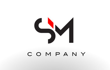 SM Logo.  Letter Design Vector.