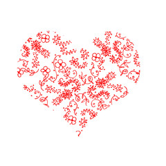 A heart on white background