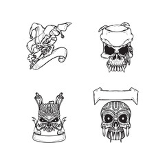 Dead skull Illustration design