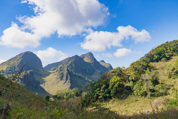 Landscape view of Chiang dao mountain area, Chiang mai, Thailand