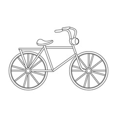 Fototapeta na wymiar bicycle icon over white background. vector illustration