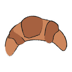 croissant bread icon over white background. vector illustration