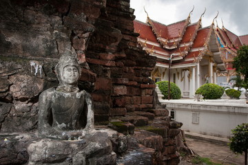 ancient buddha image - Stock Image